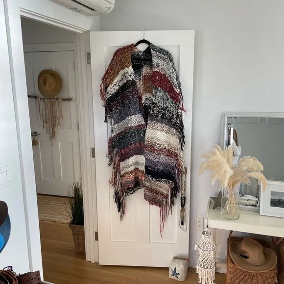 Free People Multicolor Maxi Knit Poncho - Picture 9 of 11